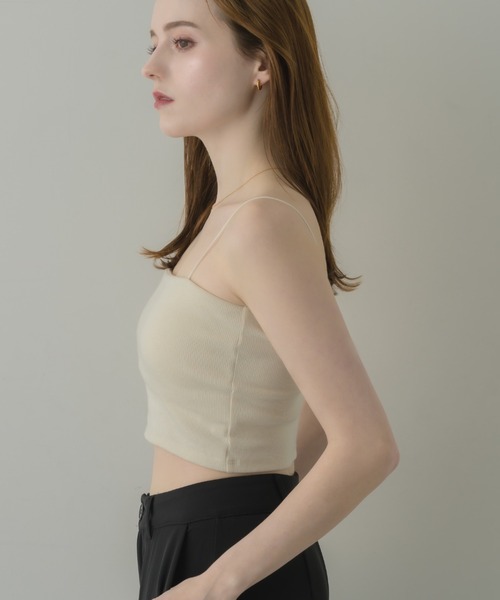 muku（ムク）の「SHORT CAMISOLE/in bra（キャミソール・レディース・アイボリー/ブラック/ホワイト・FREE）」の8枚目の写真