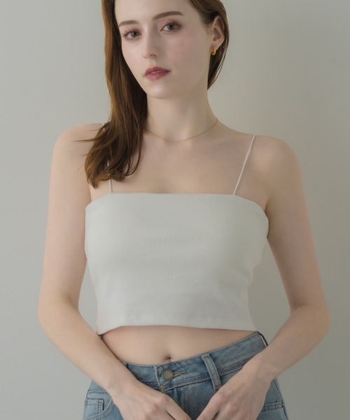 muku（ムク）の「SHORT CAMISOLE/in bra（キャミソール・レディース・アイボリー/ブラック/ホワイト・FREE）」の12枚目の写真