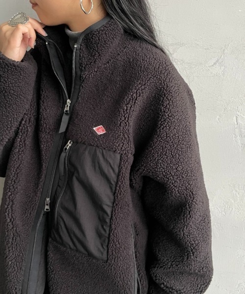 DANTON/ダントン] スタンドカラー インサレーションボアフリース