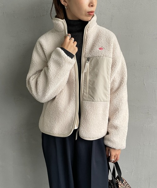 DANTON/ダントン] スタンドカラー インサレーションボアフリース