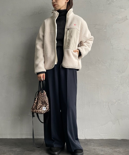 DANTON（ダントン）の「[DANTON/ダントン] スタンドカラー インサレーションボアフリースジャケット（ブルゾン・レディース・アイボリー/ブラック・S/M）」の10枚目の写真