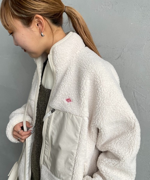 DANTON（ダントン）の「[DANTON/ダントン] スタンドカラー インサレーションボアフリースジャケット（ブルゾン・レディース・アイボリー/ブラック・S/M）」の17枚目の写真