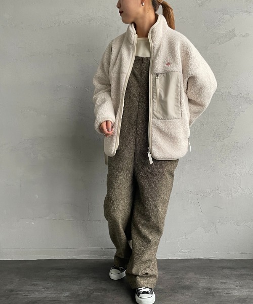 DANTON（ダントン）の「[DANTON/ダントン] スタンドカラー インサレーションボアフリースジャケット（ブルゾン・レディース・アイボリー/ブラック・S/M）」の21枚目の写真