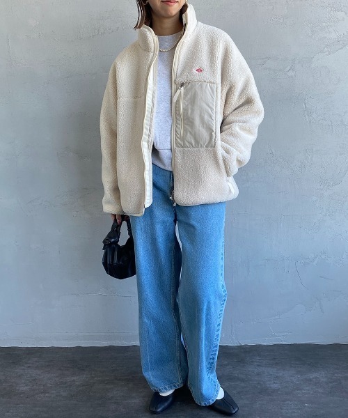 DANTON/ダントン] スタンドカラー インサレーションボアフリース