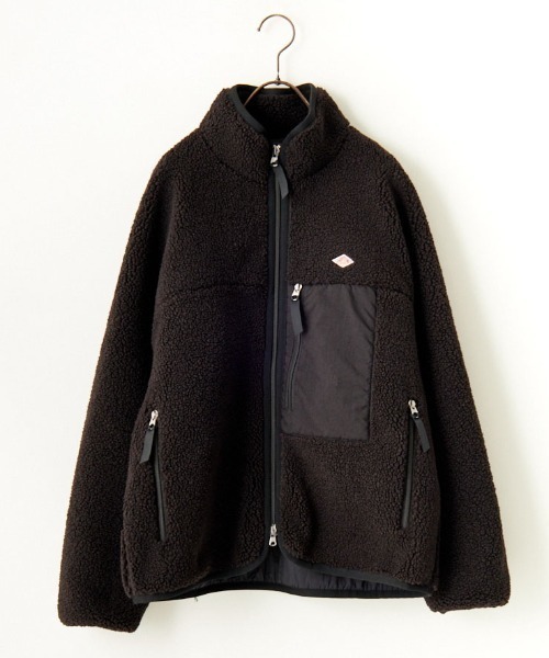 【極美品、貴重カラー】ダントン　フリース　ジャケット　ノーカラー　カーディガン Danton ジャケット ノーカラージャケット [DANTON/ダントン