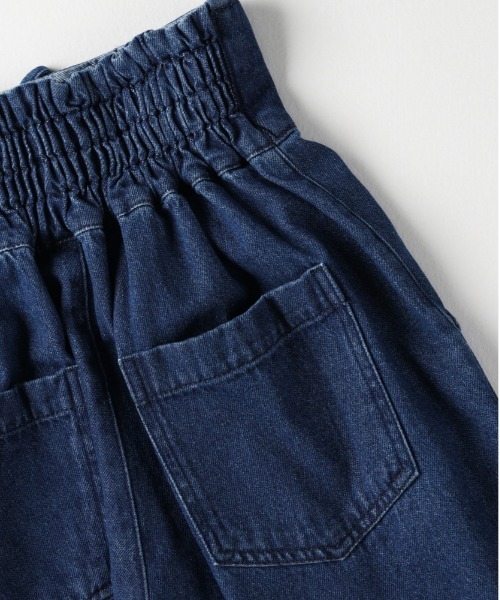 Right-on(ライトオン)の「【VIVIAN BLUE】レースアップワイドデニムパンツ/綿100 (ガールズ/通学/公園/お出かけ/プレゼント)(デニムパンツ・キッズ・ブラック/ダークインディゴブルー・150/160/130/140)」の4枚目の写真