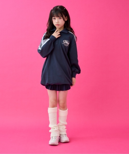 by LOVEiT（バイラビット）の「ハーフジップチュニック（ワンピース・キッズ・サックスブルー/ネイビー・150cm/140cm/160cm/120cm/130cm）」の12枚目の写真