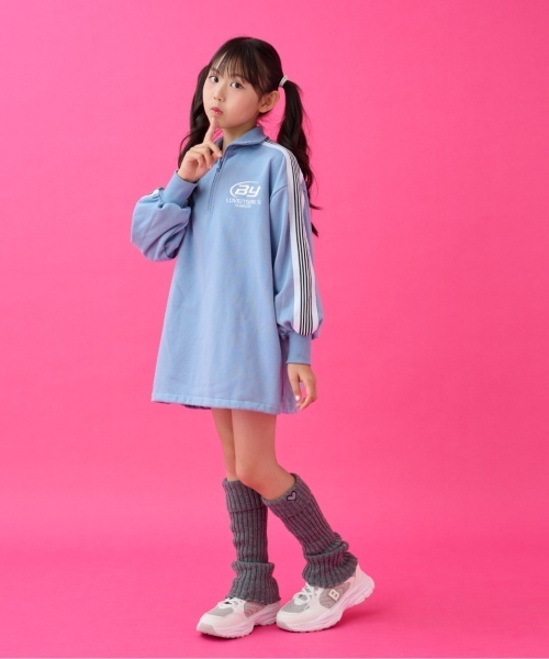 by LOVEiT（バイラビット）の「ハーフジップチュニック（ワンピース・キッズ・サックスブルー/ネイビー・150cm/140cm/160cm/120cm/130cm）」の13枚目の写真