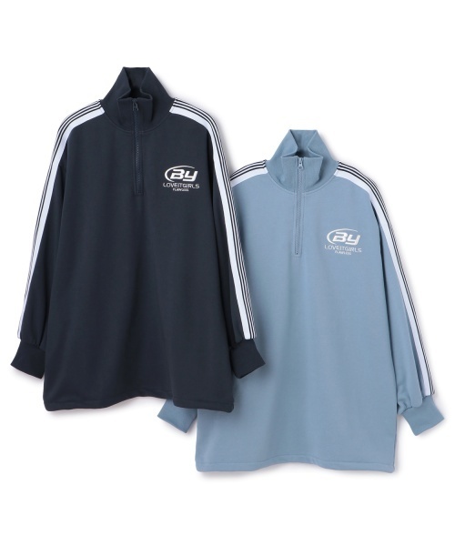 by LOVEiT（バイラビット）の「ハーフジップチュニック（ワンピース・キッズ・サックスブルー/ネイビー・150cm/140cm/160cm/120cm/130cm）」の14枚目の写真