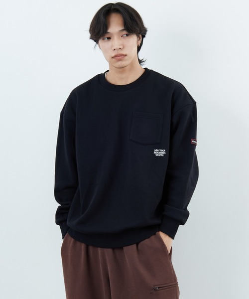 MARMOT（マーモット）の「[Marmot/マーモット] 別注 ワンポイントロゴ ポケットスウェット（スウェット・レディース・ブラック/ベージュ・XL/L/M/S）」の16枚目の写真