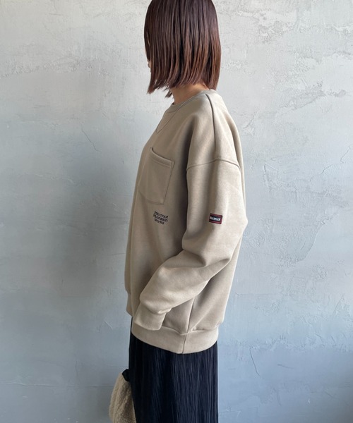 MARMOT（マーモット）の「[Marmot/マーモット] 別注 ワンポイントロゴ ポケットスウェット（スウェット・レディース・ブラック/ベージュ・XL/L/M/S）」の9枚目の写真