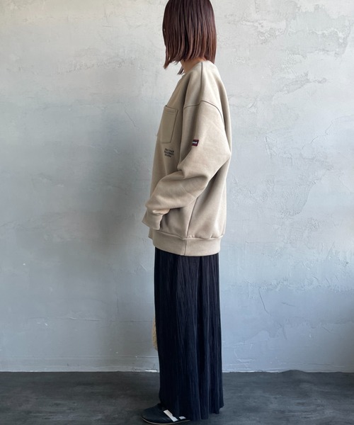 MARMOT（マーモット）の「[Marmot/マーモット] 別注 ワンポイントロゴ ポケットスウェット（スウェット・レディース・ブラック/ベージュ・XL/L/M/S）」の12枚目の写真