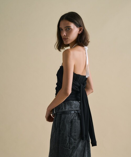 UNITED TOKYO(ユナイテッドトウキョウ)の「【3way】Cool Cotton Cami & Long Tee|ウォッシャブル/細見え/レイヤードトップス(Tシャツ/カットソー・レディース・ブラウン/ブラック/ベージュ・FREE)」の6枚目の写真