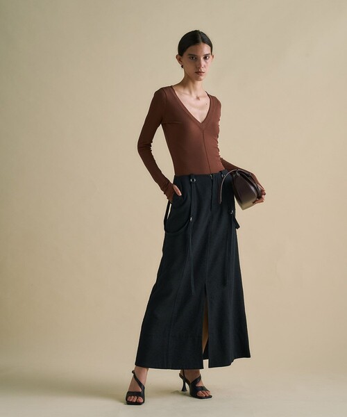UNITED TOKYO(ユナイテッドトウキョウ)の「【3way】Cool Cotton Cami & Long Tee|ウォッシャブル/細見え/レイヤードトップス(Tシャツ/カットソー・レディース・ブラウン/ブラック/ベージュ・FREE)」の21枚目の写真