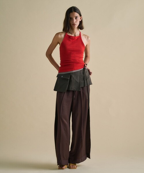 UNITED TOKYO(ユナイテッドトウキョウ)の「【3way】Cool Cotton Cami & Long Tee|ウォッシャブル/細見え/レイヤードトップス(Tシャツ/カットソー・レディース・ブラウン/ブラック/ベージュ・FREE)」の22枚目の写真