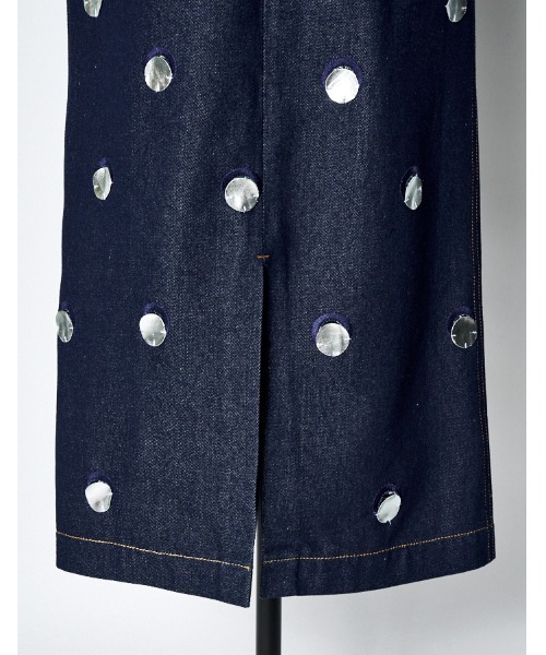 RUMCHE（ラムシェ）の「Denim Dot Mirror Skirt / デニムドットミラースカート（スカート・レディース・インディゴブルー・SMALL/MEDIUM）」の9枚目の写真
