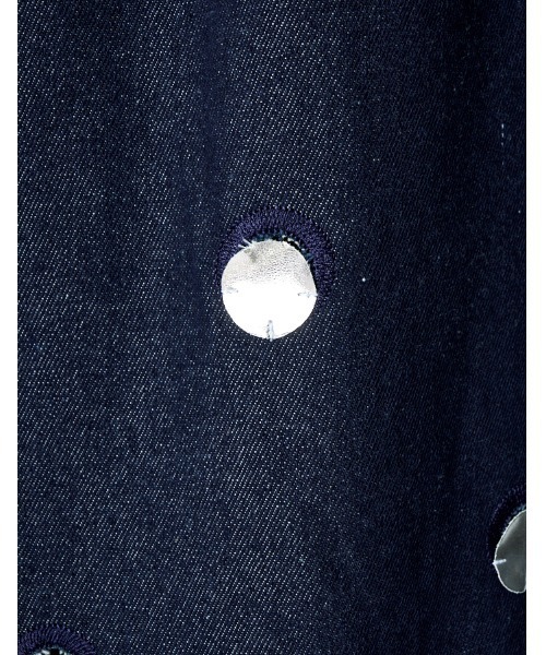 RUMCHE（ラムシェ）の「Denim Dot Mirror Skirt / デニムドットミラースカート（スカート・レディース・インディゴブルー・SMALL/MEDIUM）」の2枚目の写真