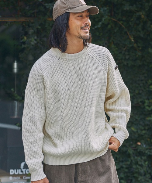 セール】マルチコンフォートニット オーバーサイズ ラグラン クルー