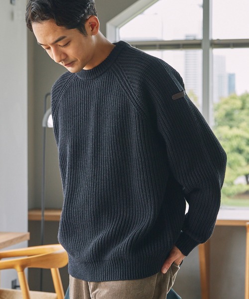 セール】マルチコンフォートニット オーバーサイズ ラグラン クルー