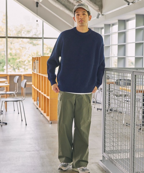 マルチコンフォートニット オーバーサイズ ラグラン クルーネックプル