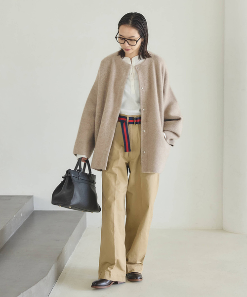 ダブルフェイスコクーンニットジャケット（カーディガン/ボレロ