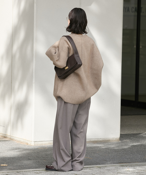 ダブルフェイスコクーンニットジャケット（カーディガン/ボレロ