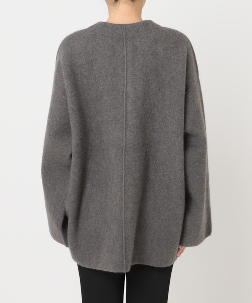 JOURNAL STANDARD（ジャーナルスタンダード）の「ダブルフェイスコクーンニットジャケット（カーディガン/ボレロ・レディース・ベージュ/チャコールグレー・FREE）」の20枚目の写真