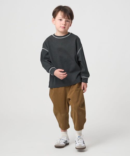 green label relaxing（グリーンレーベルリラクシング）の「ハニカム 配色 プルオーバー / キッズ  100cm-160cm（Tシャツ/カットソー・キッズ・イエロー/ライトブルー/ブラック/オフホワイト・130cm/100cm/110cm/120cm/160cm/150cm/140cm）」の9枚目の写真