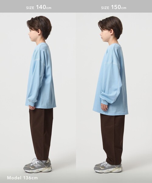 green label relaxing（グリーンレーベルリラクシング）の「ハニカム 配色 プルオーバー / キッズ  100cm-160cm（Tシャツ/カットソー・キッズ・イエロー/ライトブルー/ブラック/オフホワイト・130cm/100cm/110cm/120cm/160cm/150cm/140cm）」の16枚目の写真