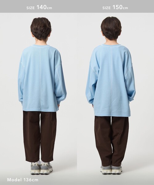 green label relaxing（グリーンレーベルリラクシング）の「ハニカム 配色 プルオーバー / キッズ  100cm-160cm（Tシャツ/カットソー・キッズ・イエロー/ライトブルー/ブラック/オフホワイト・130cm/100cm/110cm/120cm/160cm/150cm/140cm）」の17枚目の写真