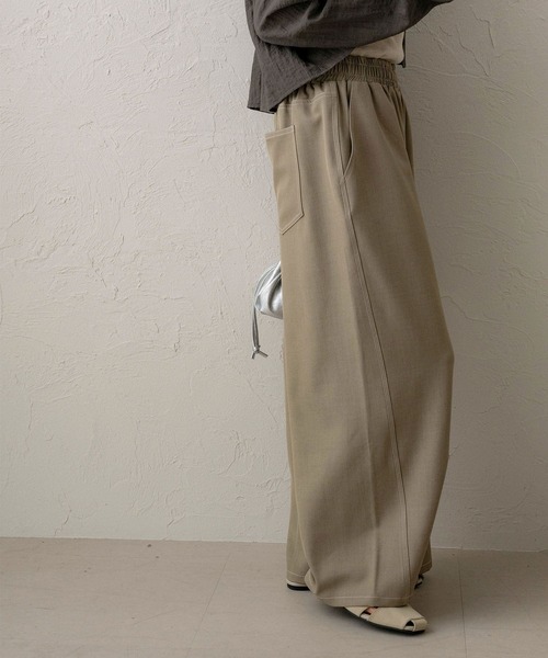 NOAHL(ノアル)の「【NOAHL】ステッチワイドイージーパンツ(その他パンツ・レディース・カーキ系/ブラウン・M/S)」の11枚目の写真