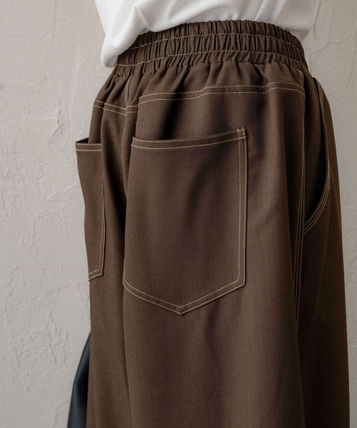 NOAHL(ノアル)の「【NOAHL】ステッチワイドイージーパンツ(その他パンツ・レディース・カーキ系/ブラウン・M/S)」の17枚目の写真