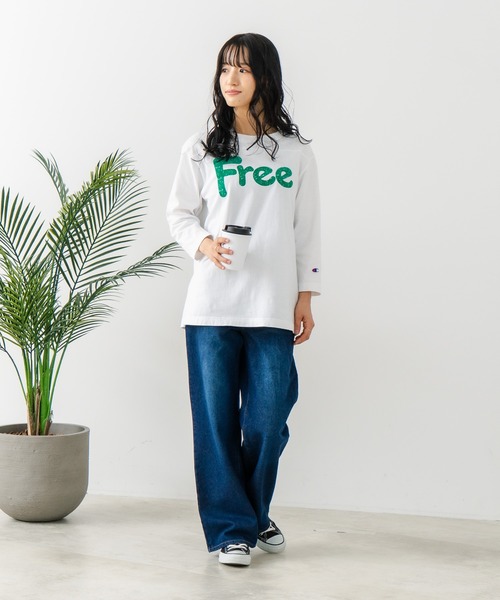 fort point(フォーポイント)の「【C-FORT POINT/フォートポイント】デニムワイドパンツ(デニムパンツ・レディース・スカイブルー/ブラック/ネイビー/ケミカルウォッシュ・MEDIUM/LARGE)」の8枚目の写真