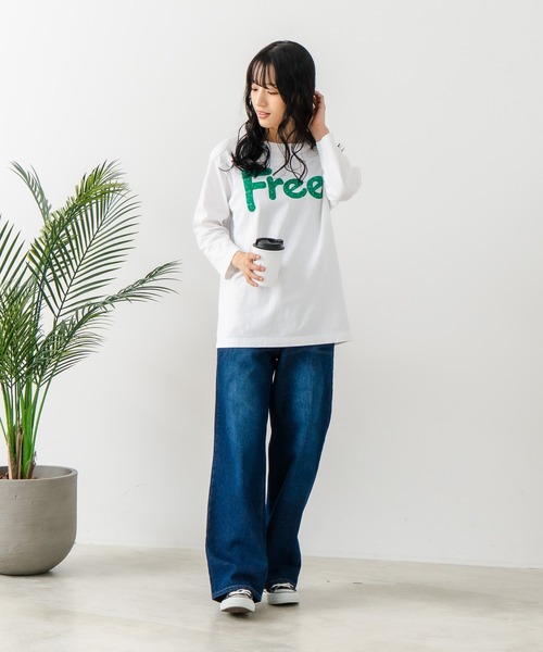 fort point(フォーポイント)の「【C-FORT POINT/フォートポイント】デニムワイドパンツ(デニムパンツ・レディース・スカイブルー/ブラック/ネイビー/ケミカルウォッシュ・MEDIUM/LARGE)」の9枚目の写真