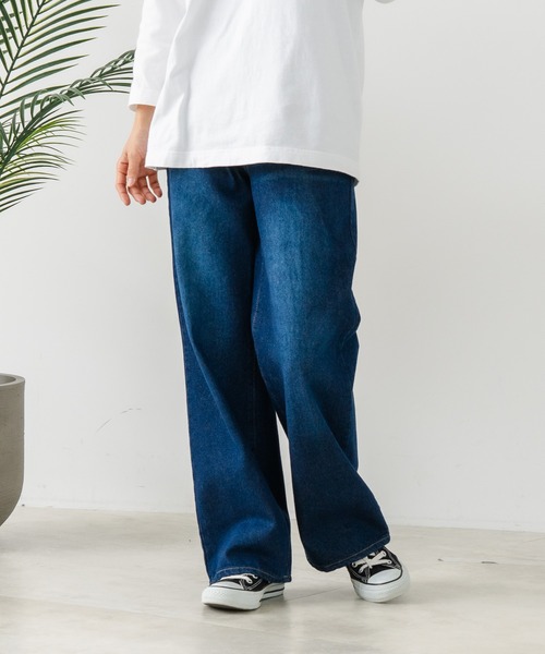 fort point(フォーポイント)の「【C-FORT POINT/フォートポイント】デニムワイドパンツ(デニムパンツ・レディース・スカイブルー/ブラック/ネイビー/ケミカルウォッシュ・MEDIUM/LARGE)」の12枚目の写真