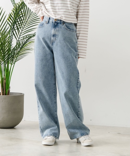 fort point(フォーポイント)の「【C-FORT POINT/フォートポイント】デニムワイドパンツ(デニムパンツ・レディース・スカイブルー/ブラック/ネイビー/ケミカルウォッシュ・MEDIUM/LARGE)」の17枚目の写真