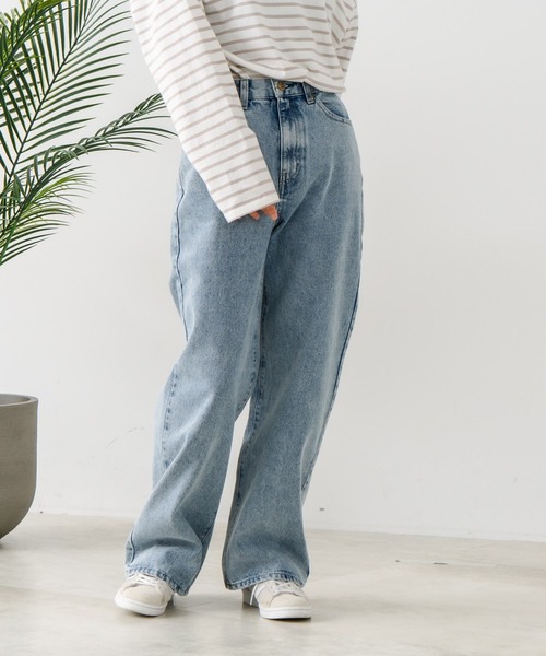 fort point(フォーポイント)の「【C-FORT POINT/フォートポイント】デニムワイドパンツ(デニムパンツ・レディース・スカイブルー/ブラック/ネイビー/ケミカルウォッシュ・MEDIUM/LARGE)」の18枚目の写真