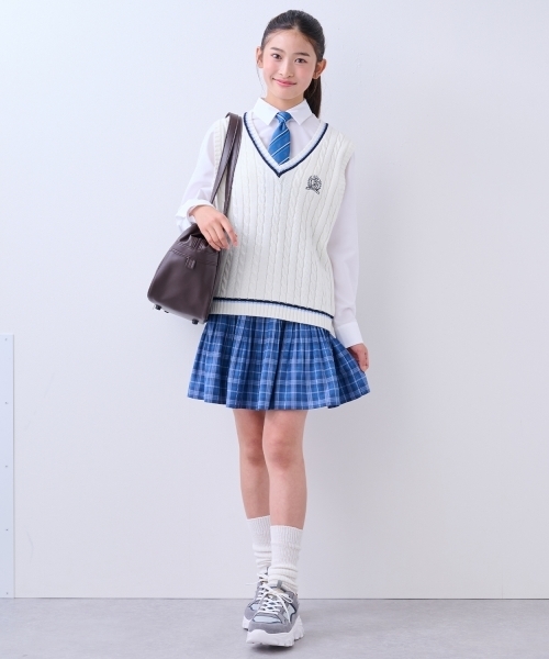 pom ponette junior(ポンポネットジュニア)の「合皮スクールバッグ(ショルダーバッグ・キッズ・ブラック/ダークブラウン・F)」の15枚目の写真