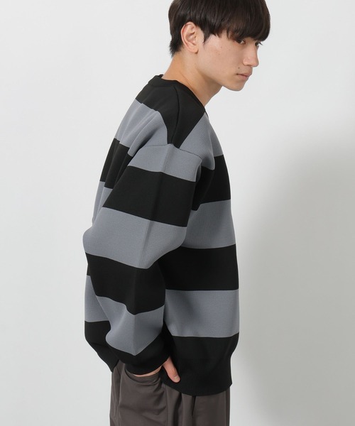 LAKOLE（ラコレ）の「ボーダーニットプルオーバー / 592147（ニット/セーター・メンズ・グリーン/ブラウン/ブラック・LARGE/MEDIUM）」の5枚目の写真