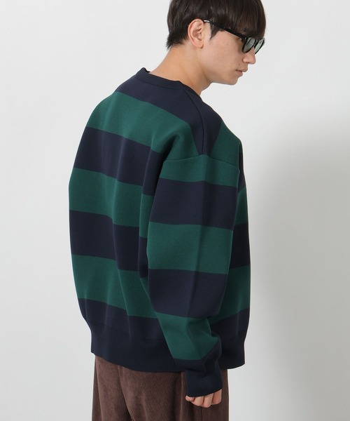LAKOLE（ラコレ）の「ボーダーニットプルオーバー / 592147（ニット/セーター・メンズ・グリーン/ブラウン/ブラック・LARGE/MEDIUM）」の10枚目の写真