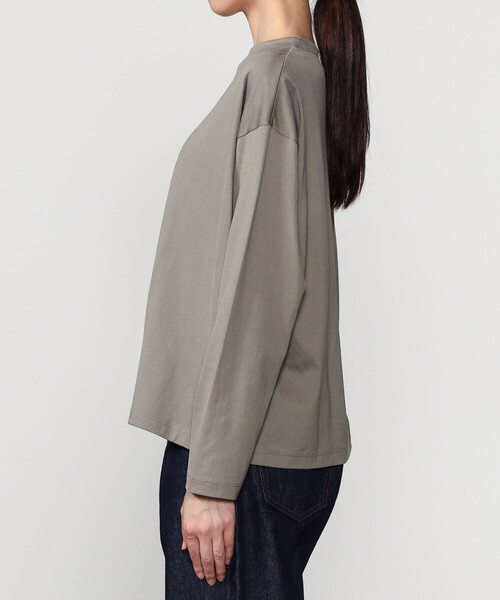 handvaerk（ハンドバーク）の「handvaerk | 60/2 ボトルネック長袖Tシャツ WOMEN（Tシャツ/カットソー・レディース・ホワイト/ダークグレー/オートミール/グレー系その他2/グレー系その他/ブラック/ピンク系その他・S）」の21枚目の写真