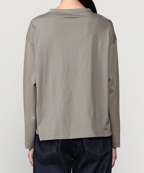 handvaerk（ハンドバーク）の「handvaerk | 60/2 ボトルネック長袖Tシャツ WOMEN（Tシャツ/カットソー・レディース・ホワイト/ダークグレー/オートミール/グレー系その他2/グレー系その他/ブラック/ピンク系その他・S）」の20枚目の写真