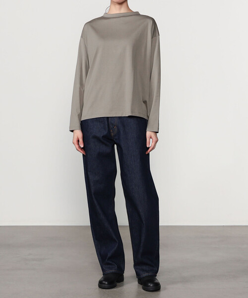 handvaerk（ハンドバーク）の「handvaerk | 60/2 ボトルネック長袖Tシャツ WOMEN（Tシャツ/カットソー・レディース・ホワイト/ダークグレー/オートミール/グレー系その他2/グレー系その他/ブラック/ピンク系その他・S）」の18枚目の写真