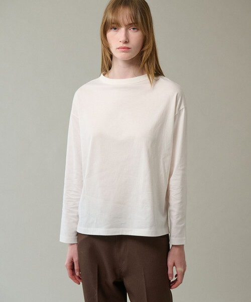 handvaerk（ハンドバーク）の「handvaerk | 60/2 ボトルネック長袖Tシャツ WOMEN（Tシャツ/カットソー・レディース・ホワイト/ダークグレー/オートミール/グレー系その他2/グレー系その他/ブラック/ピンク系その他・S）」の16枚目の写真