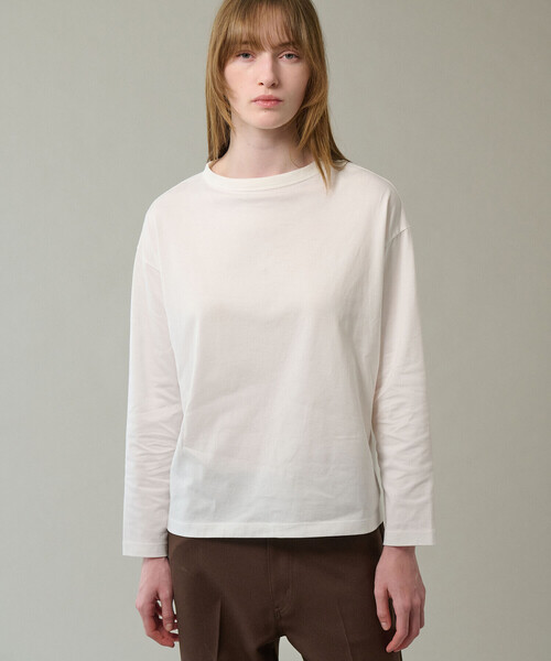 handvaerk（ハンドバーク）の「handvaerk | 60/2 ボトルネック長袖Tシャツ WOMEN（Tシャツ/カットソー・レディース・ホワイト/ダークグレー/オートミール/グレー系その他2/グレー系その他/ブラック/ピンク系その他・S）」の15枚目の写真