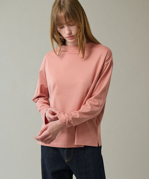 handvaerk（ハンドバーク）の「handvaerk | 60/2 ボトルネック長袖Tシャツ WOMEN（Tシャツ/カットソー・レディース・ホワイト/ダークグレー/オートミール/グレー系その他2/グレー系その他/ブラック/ピンク系その他・S）」の13枚目の写真