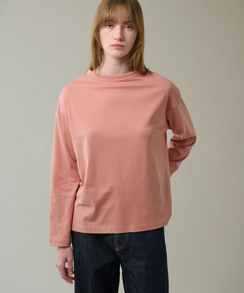 handvaerk（ハンドバーク）の「handvaerk | 60/2 ボトルネック長袖Tシャツ WOMEN（Tシャツ/カットソー・レディース・ホワイト/ダークグレー/オートミール/グレー系その他2/グレー系その他/ブラック/ピンク系その他・S）」の12枚目の写真