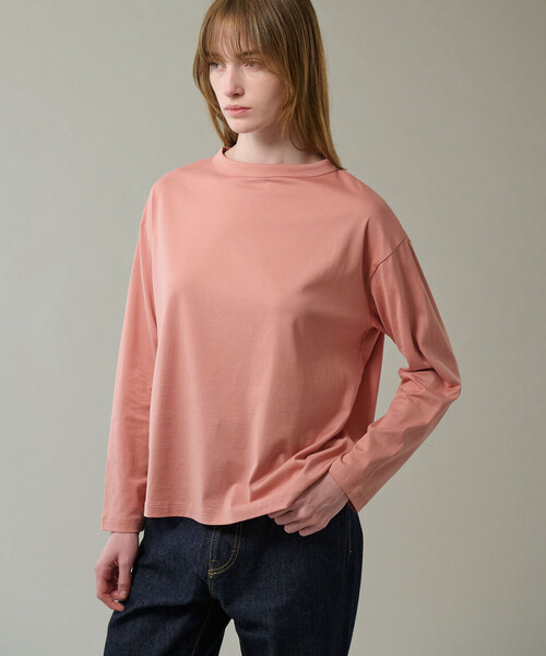 handvaerk（ハンドバーク）の「handvaerk | 60/2 ボトルネック長袖Tシャツ WOMEN（Tシャツ/カットソー・レディース・ホワイト/ダークグレー/オートミール/グレー系その他2/グレー系その他/ブラック/ピンク系その他・S）」の10枚目の写真