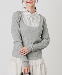 レイヤード風トップス