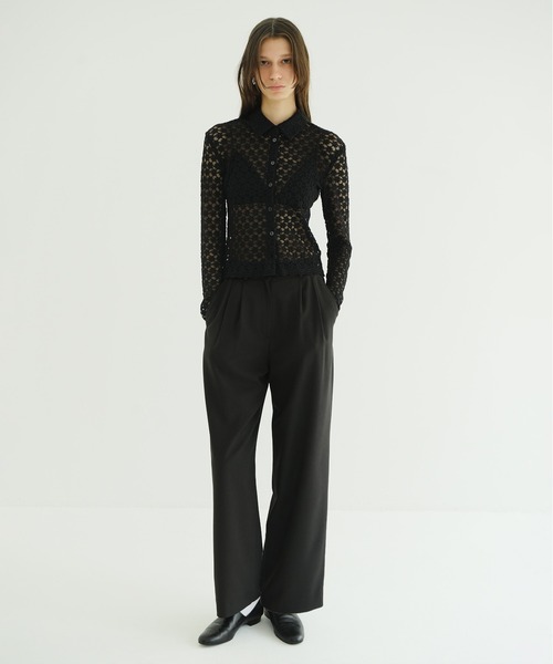 CLANE（クラネ）の「3D FLOWER LACE SHIRT（シャツ/ブラウス・レディース・その他/ブラック・1/2）」の21枚目の写真